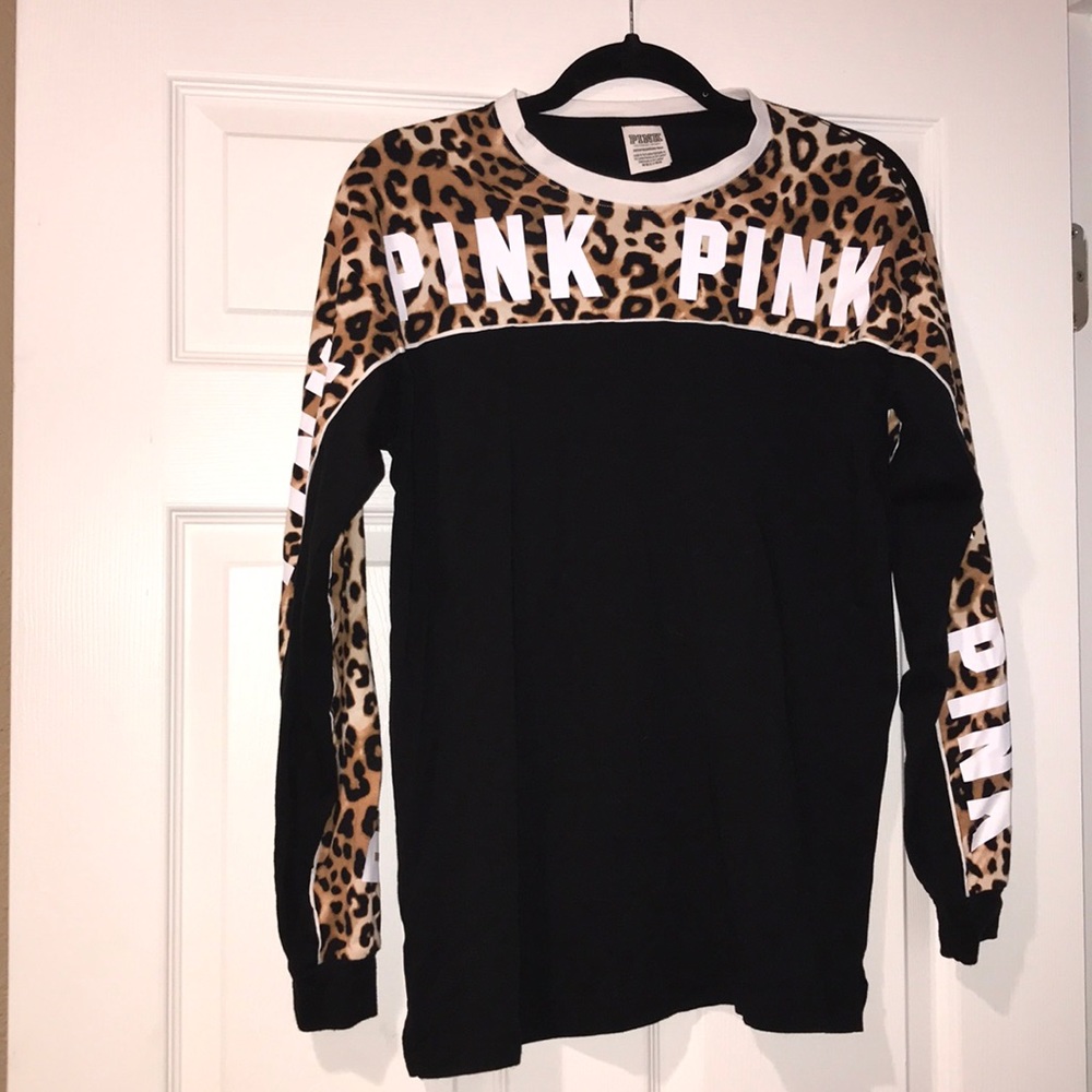 PINK cheetah long sleeved shirt